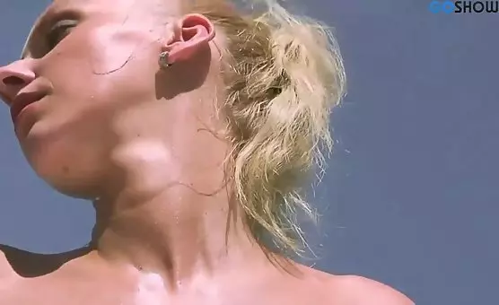 Outdoor Blonde Pleasures Solo Masturbation Show
